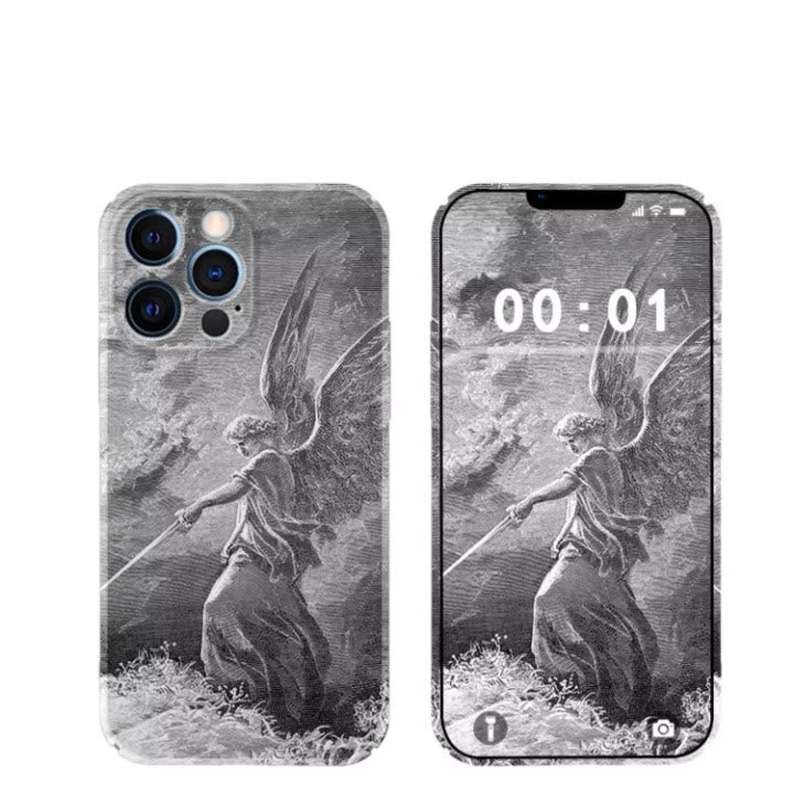 Custodia per telefono con l'Arcangelo Custode San Michele Christianartworkshop : scena biblica ispiratrice - image 2