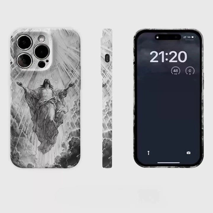 Christianartworkshop Heaven's Radiance Ascension of Christ Custodia per telefono: simbolo di speranza eterna - image 1