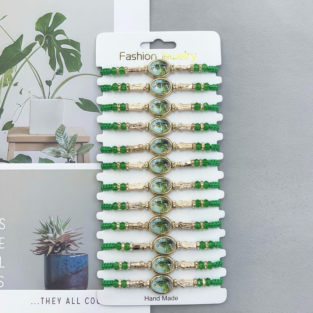 Christianartworkshop Braccialetti regolabili in corda verde di San Giuda per benedizioni e guida divina - image 5