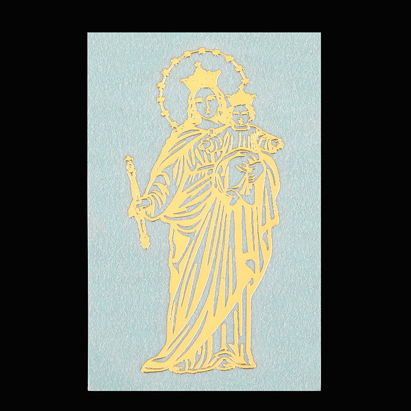 Christianartworkshop Adesivo Golden Saint per telefono: disponibili diverse figure sacre - Maria Ausiliatrice - image 6