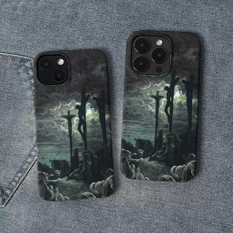 Custodia per telefono con crocifissione biblica vintage Christianartworkshop - image 1