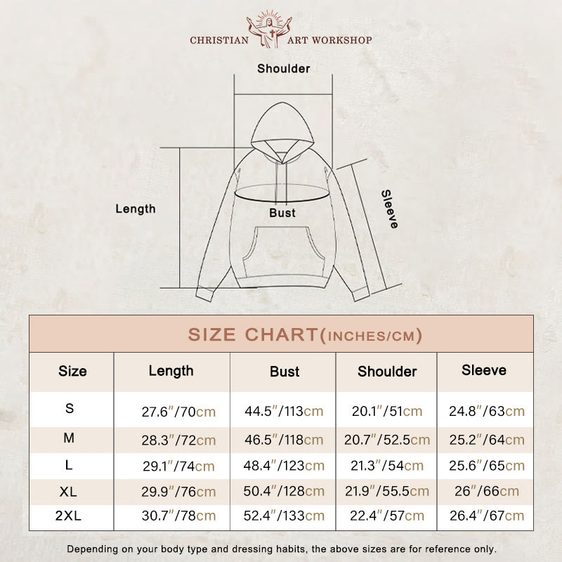 Felpa con cappuccio natalizia Natività di Christianartworkshop, foderata in pile, in poliestere - image 1