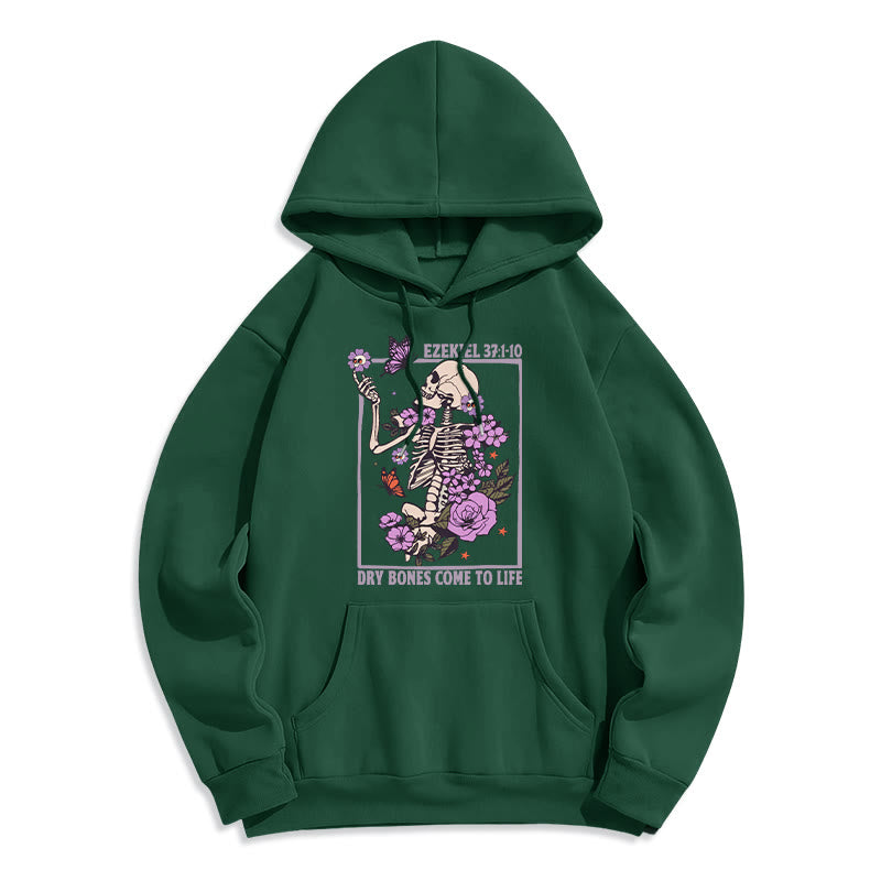 Felpa con cappuccio in poliestere foderata in pile "Dry Bones Rise in Faith" Christianartworkshop - Verde - 2XL - image 6