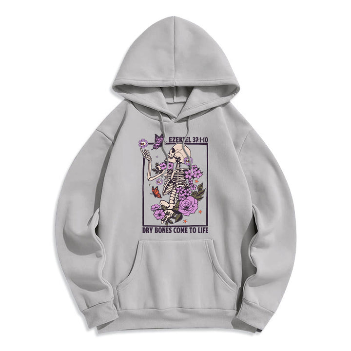 Felpa con cappuccio in poliestere foderata in pile "Dry Bones Rise in Faith" Christianartworkshop - Grigio - 2XL - image 2