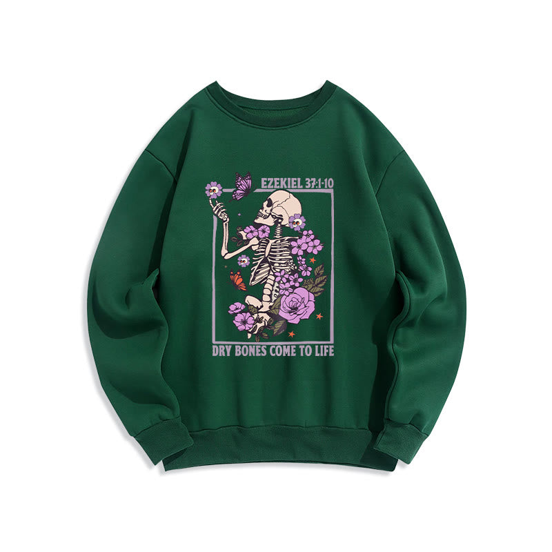 Felpa in poliestere foderata in pile "Dry Bones Rise in Faith" Christianartworkshop - Verde - 2XL - image 4
