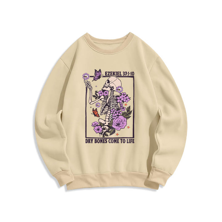Felpa in poliestere foderata in pile "Dry Bones Rise in Faith" Christianartworkshop - Beige - 2XL - image 3