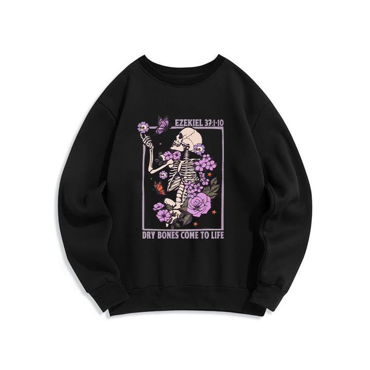 Felpa in poliestere foderata in pile "Dry Bones Rise in Faith" Christianartworkshop - Nero - 2XL - image 0