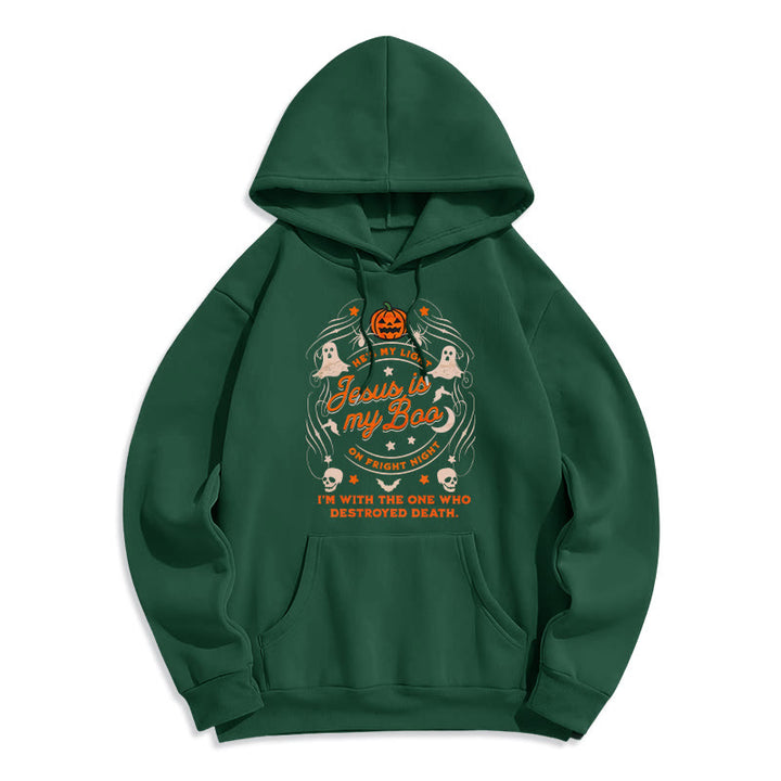 Christianartworkshop Felpa con cappuccio in poliestere foderata in pile stile Gesù è il mio tesoro con lo Spirito Santo - Verde - 2XL - image 5