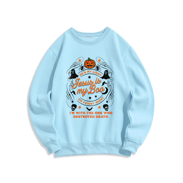 Felpa in poliestere foderata in pile stile Christianartworkshop Jesus is My Boo con lo Spirito Santo - Blu - 2XL - image 3