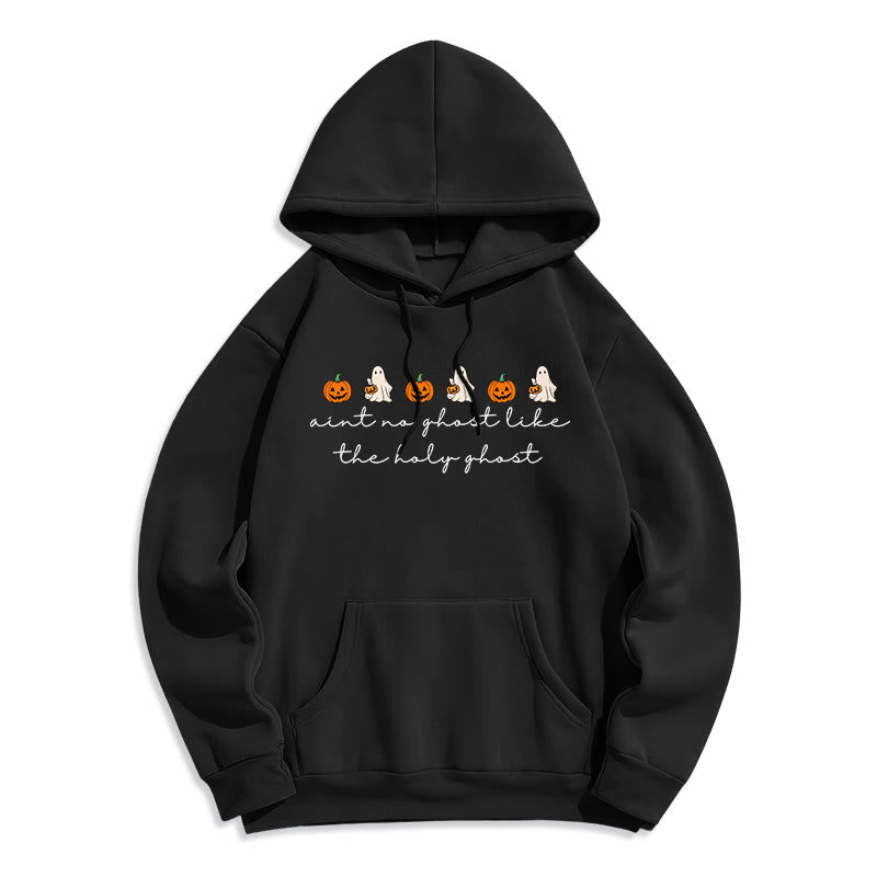 Christianartworkshop No Ghost Like the Holy Ghost Felpa con cappuccio in poliestere foderata in pile - Nero - 2XL - image 8