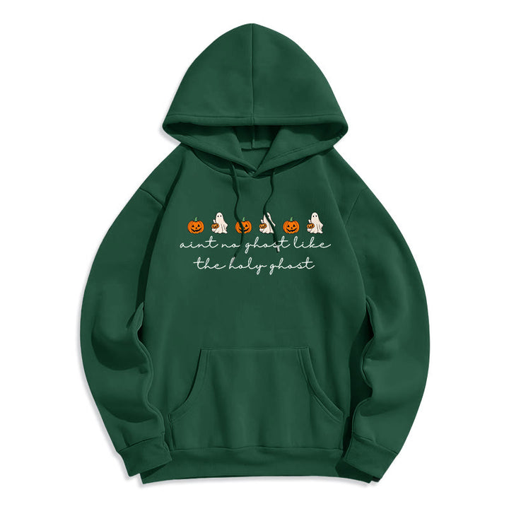 Christianartworkshop Felpa con cappuccio in poliestere foderata in pile "No Ghost Like the Holy Ghost" - Verde - 2XL - image 6
