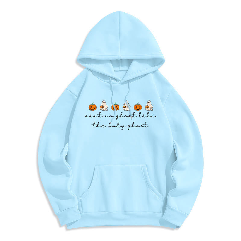 Christianartworkshop No Ghost Like the Holy Ghost Felpa con cappuccio in poliestere foderata in pile - Blu - 2XL - image 5