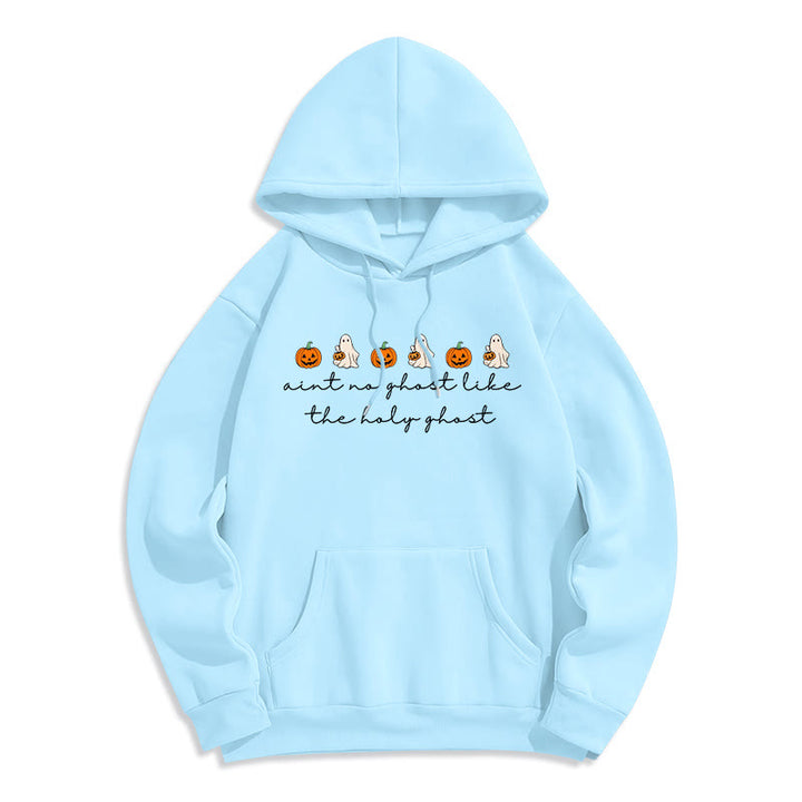 Christianartworkshop No Ghost Like the Holy Ghost Felpa con cappuccio in poliestere foderata in pile - Blu - 2XL - image 5