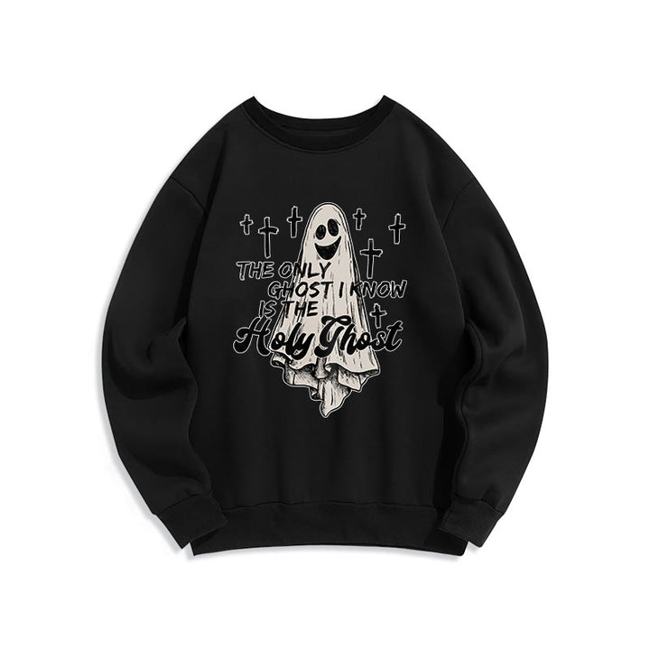 Felpa in poliestere foderata in pile con scritta Gospel Fusion "Spirito Santo e Croce" Christianartworkshop - Nero - 2XL - image 4