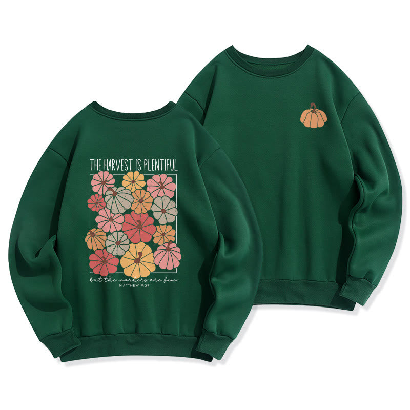 Felpa in poliestere foderata in pile "Harvest Grace in Every Pumpkin" Christianartworkshop - Verde - 2XL - image 5