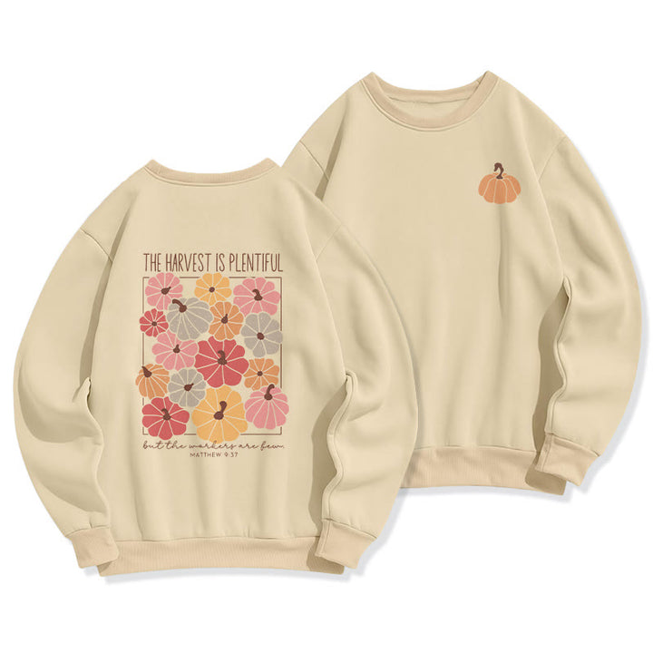 Felpa in poliestere foderata in pile "Harvest Grace in Every Pumpkin" Christianartworkshop - Beige - 2XL - image 3