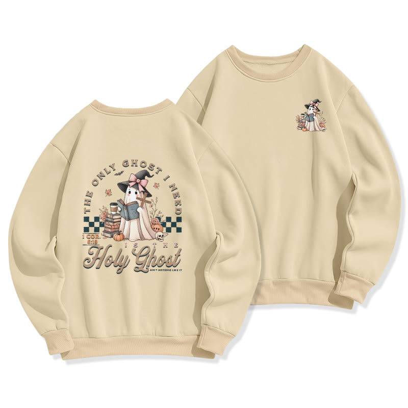 Felpa in poliestere foderata in pile con motivo "Spirito Santo Witchy Chic" Christianartworkshop - Beige - 2XL - image 3