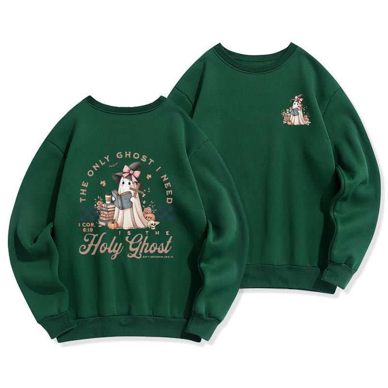 Felpa in poliestere foderata in pile con motivo "Spirito Santo Witchy Chic" Christianartworkshop - Verde - 2XL - image 6