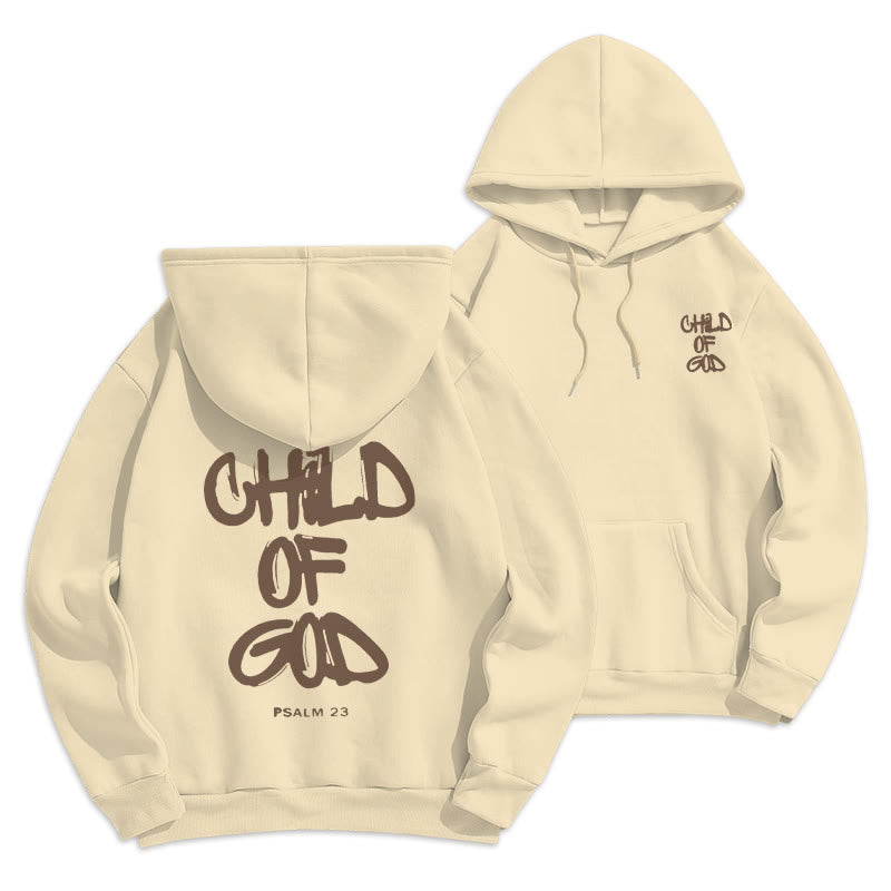 Felpa con cappuccio in poliestere foderata in pile con scritta Faith Graffiti Child of God Christianartworkshop - Beige - 2XL - image 7