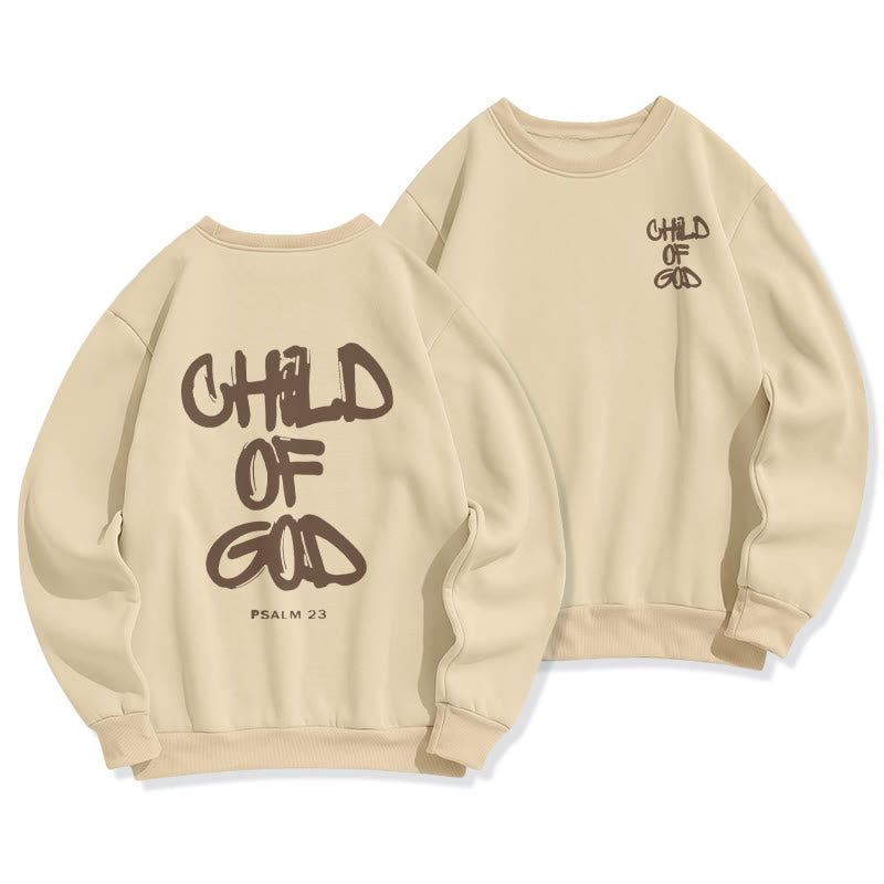 Felpa in poliestere foderata in pile per adulti Christianartworkshop Faith Graffiti Child of God - Beige - 2XL - image 3