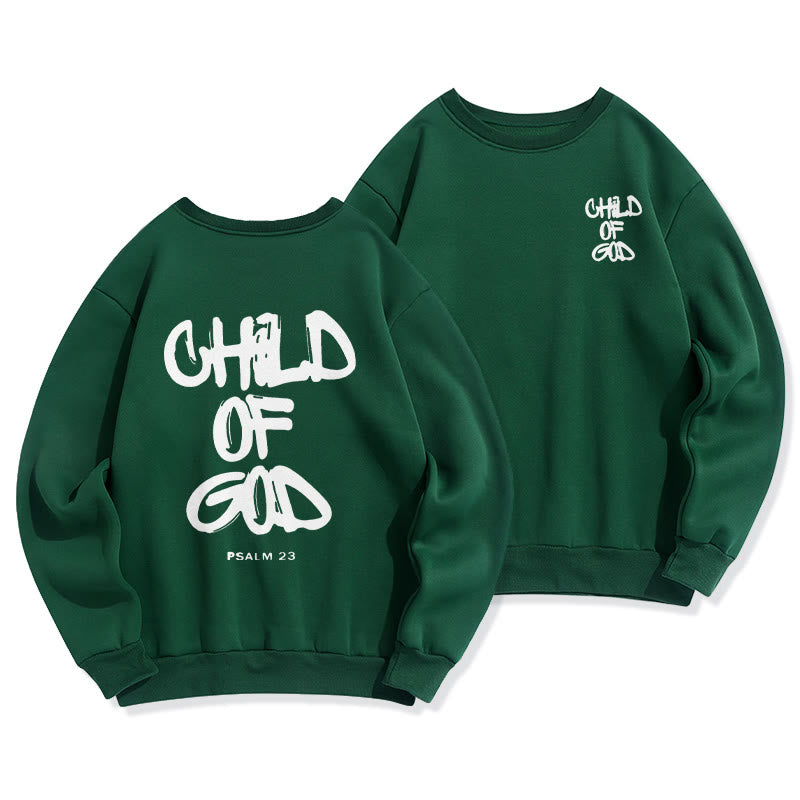 Felpa in poliestere foderata in pile per adulti Christianartworkshop Faith Graffiti Child of God - Verde - 2XL - image 4