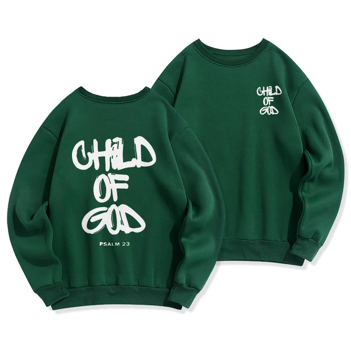 Felpa in poliestere foderata in pile per adulti Christianartworkshop Faith Graffiti Child of God - Verde - 2XL - image 4