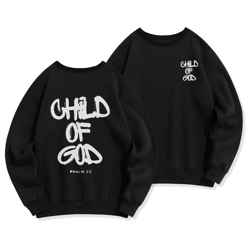 Felpa in poliestere foderata in pile per adulti Christianartworkshop Faith Graffiti Child of God - Nero - 2XL - image 2