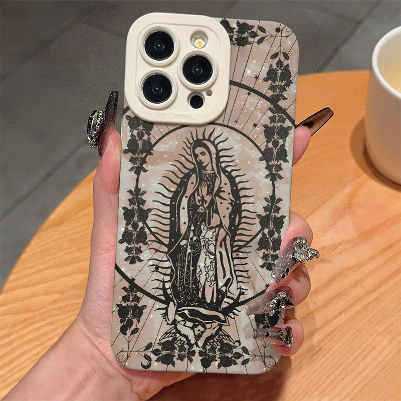 Christianartworkshop Elegante custodia per telefono con la Vergine Maria e la sua fede splendente: regalo di devozione cattolica - image 1