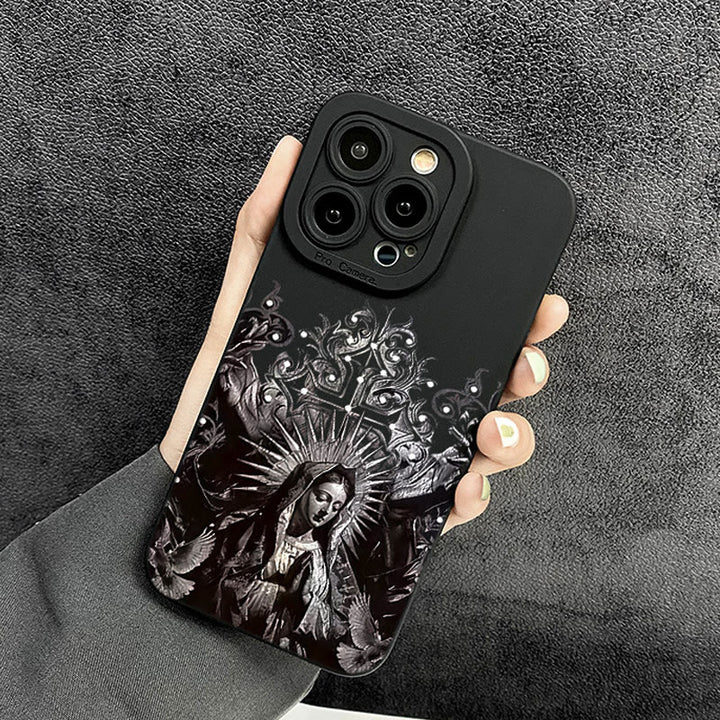 Christianartworkshop Custodia protettiva per telefono in stile gotico con croce della Sacra Vergine Maria - image 2