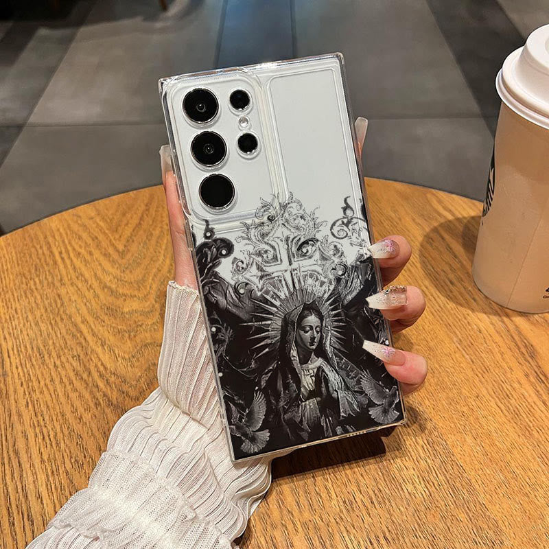 Custodia per telefono in stile gotico della Vergine Maria Sacra Christianartworkshop compatibile con Samsung Galaxy - image 1