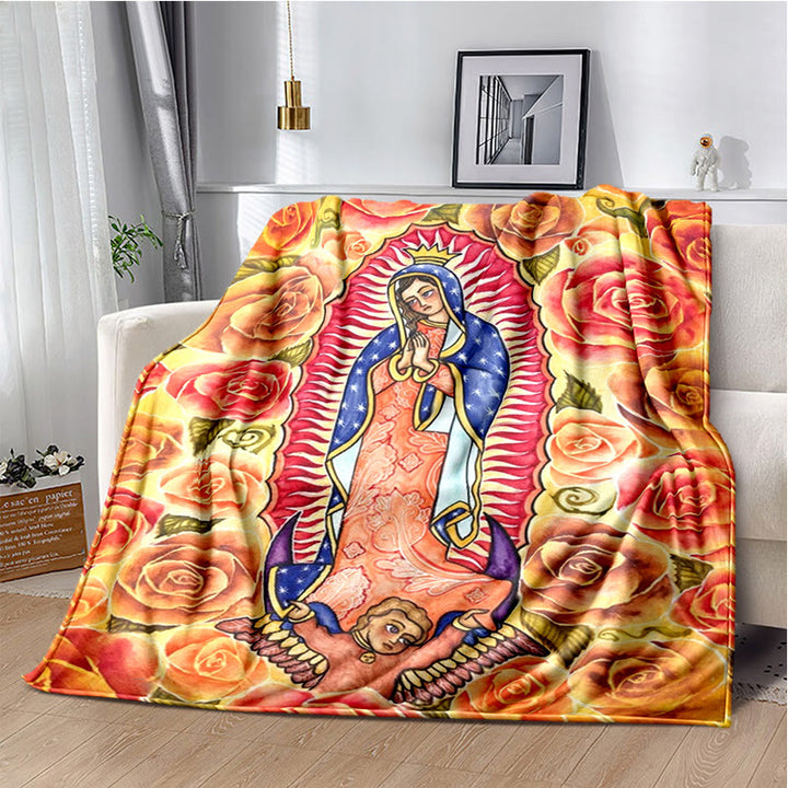 Christianartworkshop Coperta di flanella accogliente Beata Vergine di Guadalupe: calore per la tua casa - G - 264x228cm - image 6