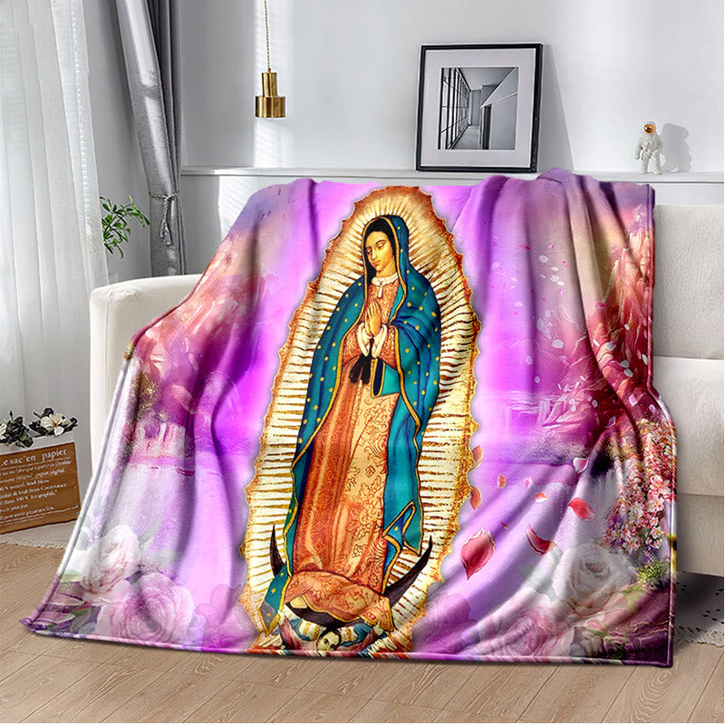 Christianartworkshop Coperta di flanella accogliente Beata Vergine di Guadalupe: calore per la tua casa - IO - 264x228cm - image 8
