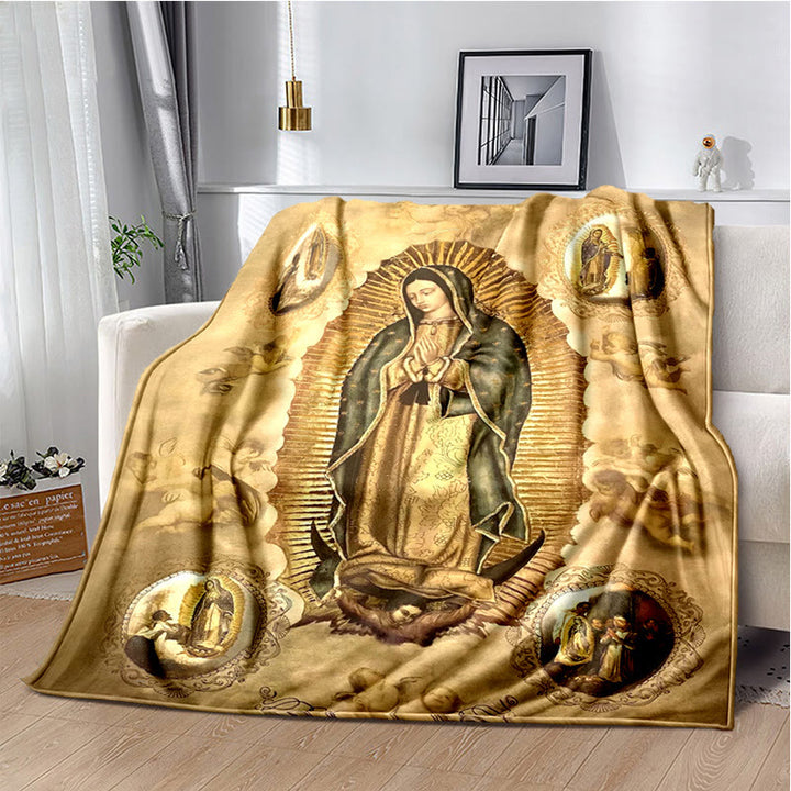 Christianartworkshop Coperta di flanella accogliente Beata Vergine di Guadalupe: calore per la tua casa - J - 264x228cm - image 9