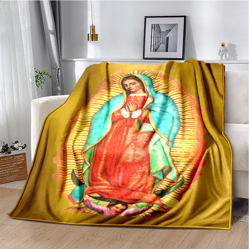 Christianartworkshop Coperta di flanella religiosa della Vergine di Guadalupe: conforto spirituale per la casa - F - 264x228cm - image 5