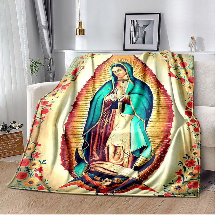 Christianartworkshop Coperta di flanella religiosa della Vergine di Guadalupe: conforto spirituale per la casa - J - 264x228cm - image 9