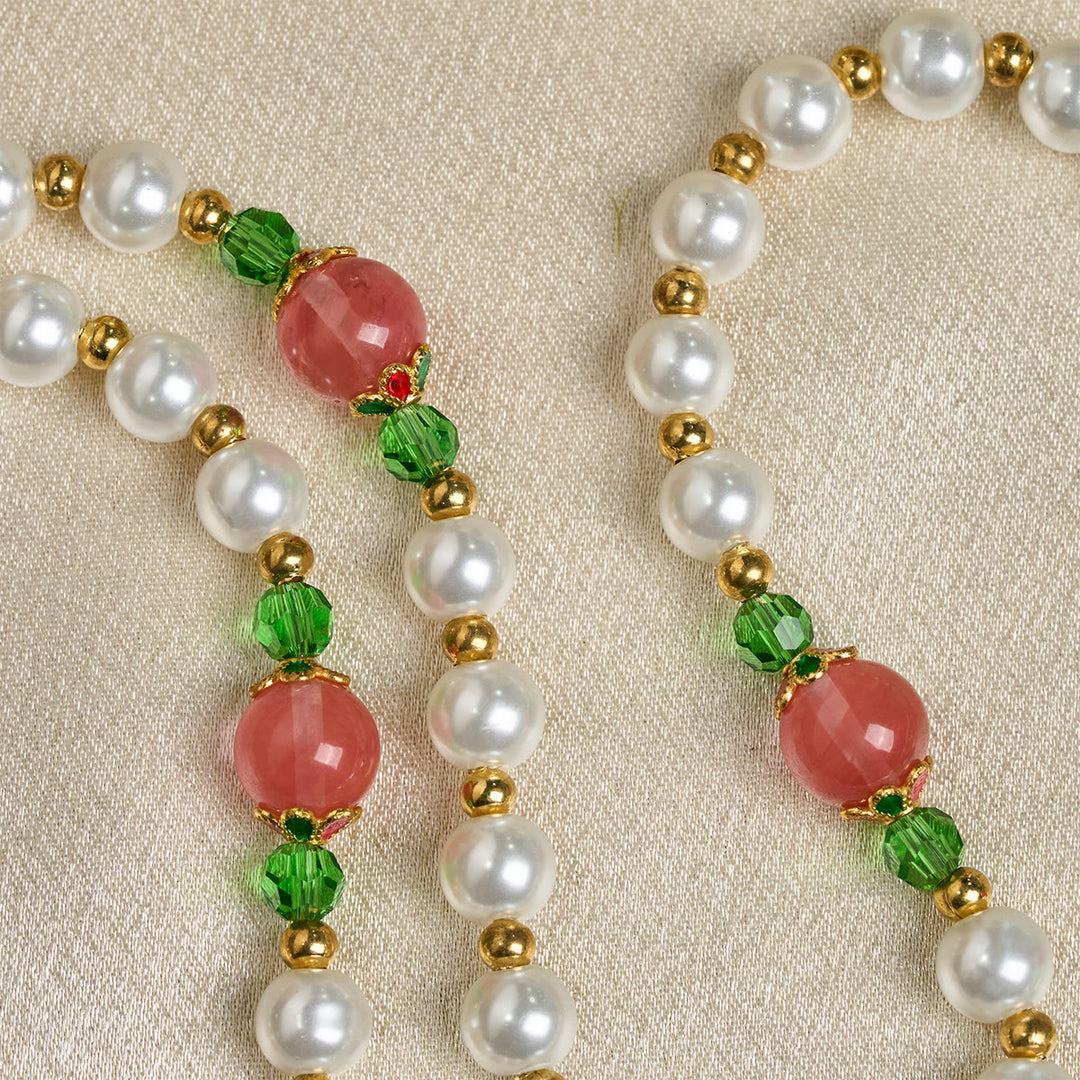 Christianartworkshop Floral Grace Rosario della Madonna con accenti di perline rosa e viola - image 9