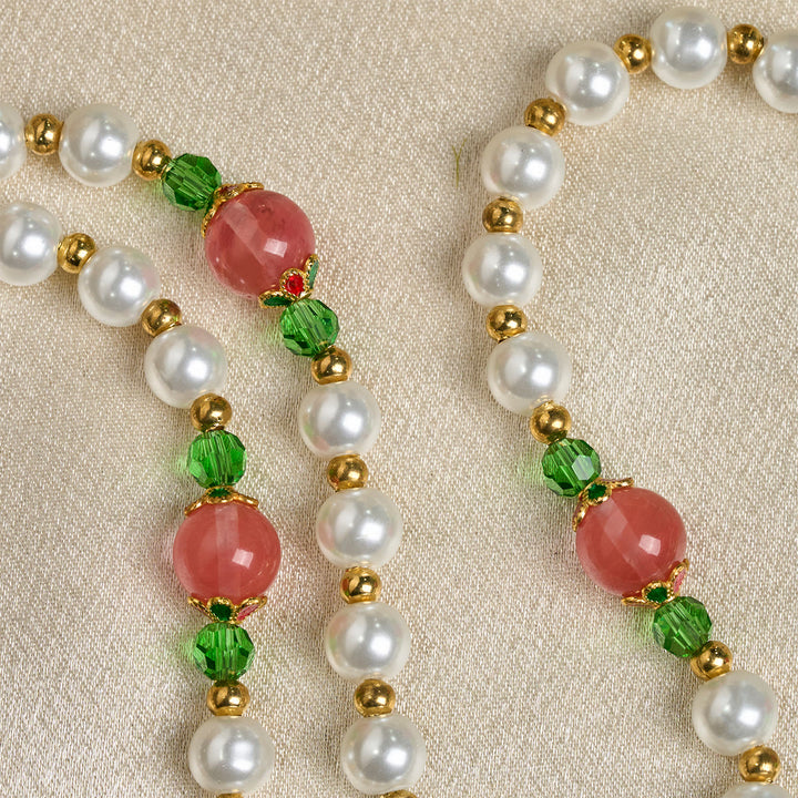 Christianartworkshop Floral Grace Rosario della Madonna con accenti di perline rosa e viola - image 9