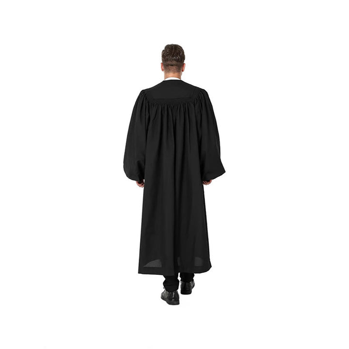 Christianartworkshop Tradizionale abito clericale nero con ricamo a croce rossa e design formale - image 3