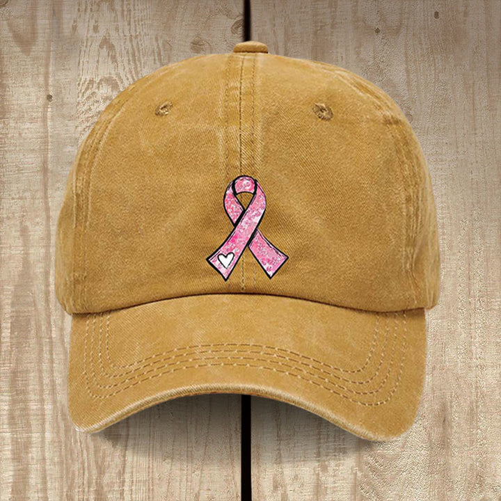 Christianartworkshop Preghiere di guarigione di Dio Cappello con nastro rosa: Guerriero della fede per la sensibilizzazione sul cancro - Giallo - image 7