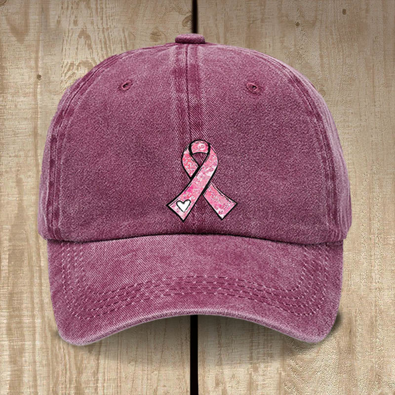 Christianartworkshop Preghiere di guarigione di Dio Cappello con nastro rosa: Guerriero della fede per la sensibilizzazione sul cancro - Vino - image 8
