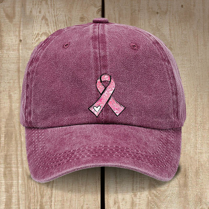 Christianartworkshop Preghiere di guarigione di Dio Cappello con nastro rosa: Guerriero della fede per la sensibilizzazione sul cancro - Vino - image 8