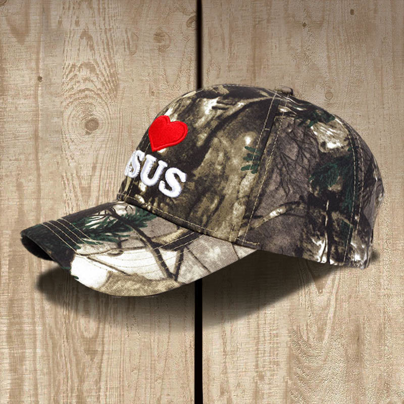 Christianartworkshop I Love Jesus Camo Cappellino da baseball da esterno - image 2