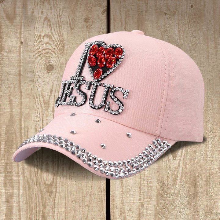 Christianartworkshop Cappellino da baseball "I Love Jesus" per cuori devoti: irradia amore per Cristo - Rosa - image 5