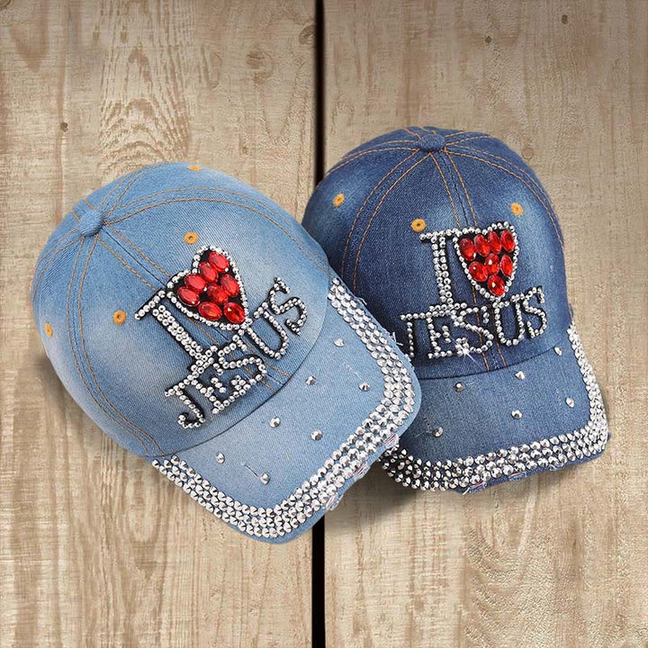 Christianartworkshop Cappellino da baseball "I Love Jesus" per cuori devoti: irradia amore per Cristo - image 1