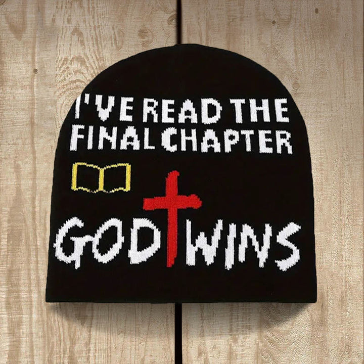 Christianartworkshop Berretto della fede del capitolo finale: so come va a finire, Dio vince - Nero - image 0