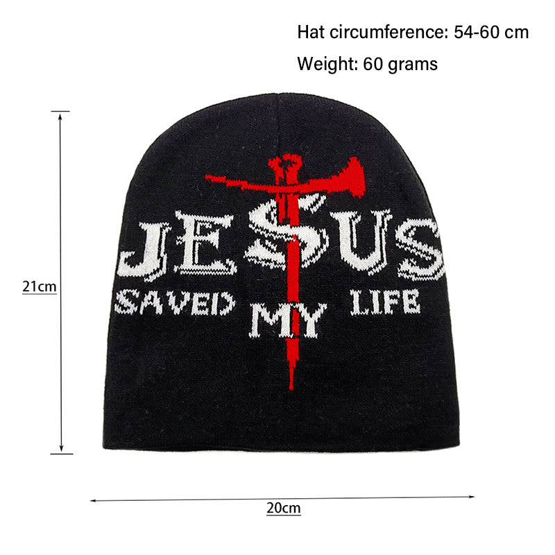 Christianartworkshop Berretto lavorato a maglia "Gesù mi ha salvato la vita": un caloroso ricordo della sua grazia - image 4