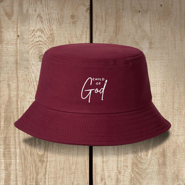 Christianartworkshop Cappello da pescatore Bambino di Dio: indossa la tua identità in Cristo - Vino - image 3