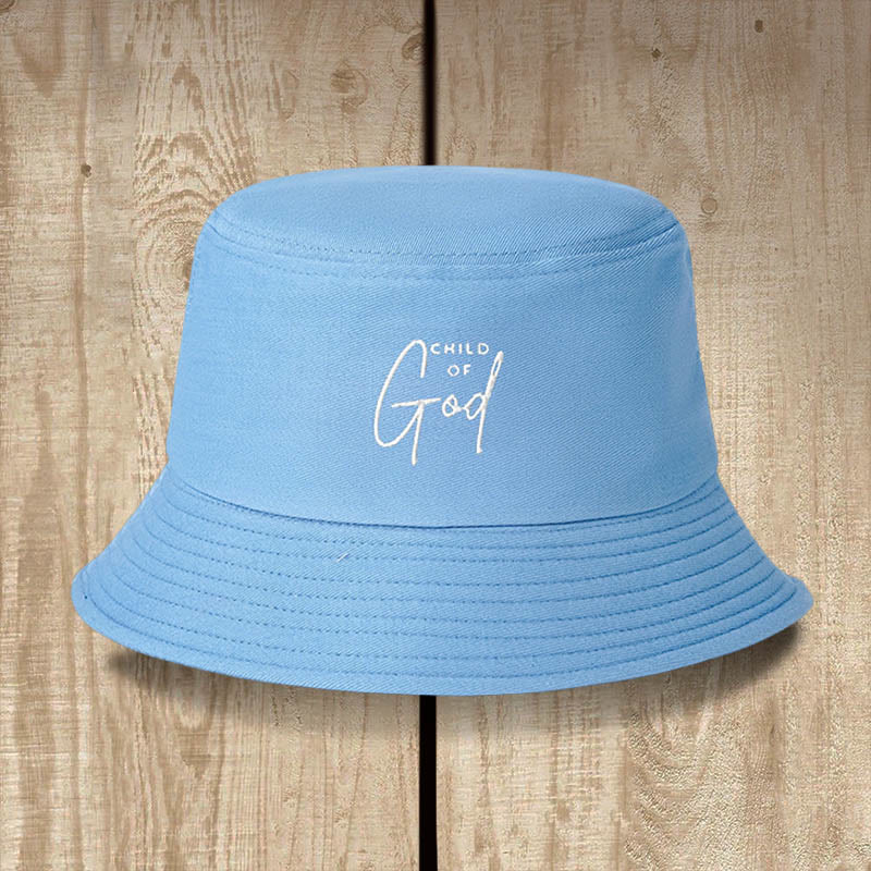 Christianartworkshop Cappello da pescatore Bambino di Dio: indossa la tua identità in Cristo - Azzurro chiaro - image 4