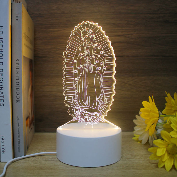 Christianartworkshop Minimalist Faith Regalo Unico Luce Notturna: Contorni Luminosi e Icone Eterne - H - image 7