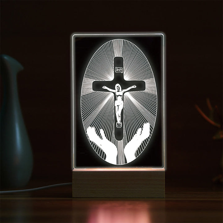 Christianartworkshop Minimalist Sacred Outlines Night Light: Condividi legami divini - K - image 10